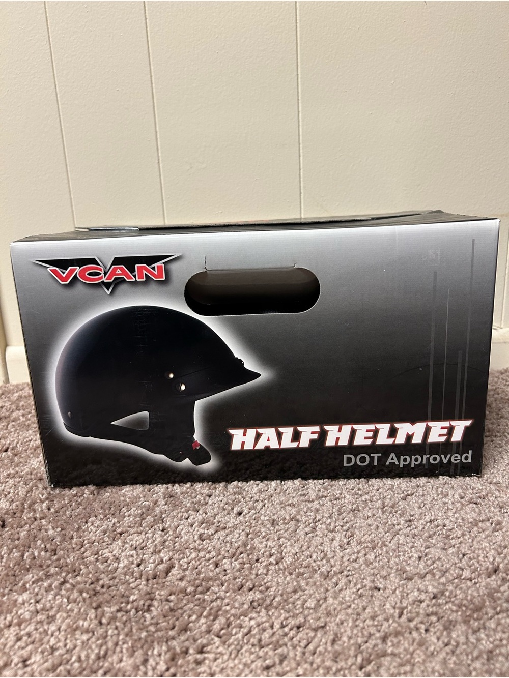 Black Half Helmet for Men - DOT Approved